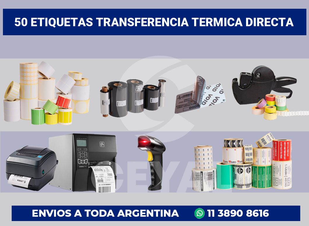 50 Etiquetas transferencia termica directa