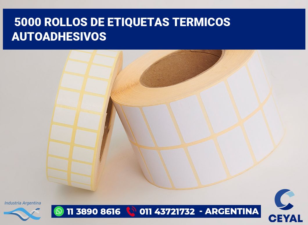 5000 Rollos de etiquetas termicos autoadhesivos