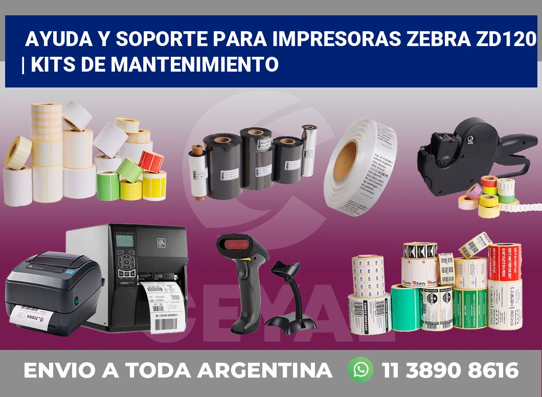 Ayuda y soporte para impresoras Zebra ZD120 | Kits de mantenimiento