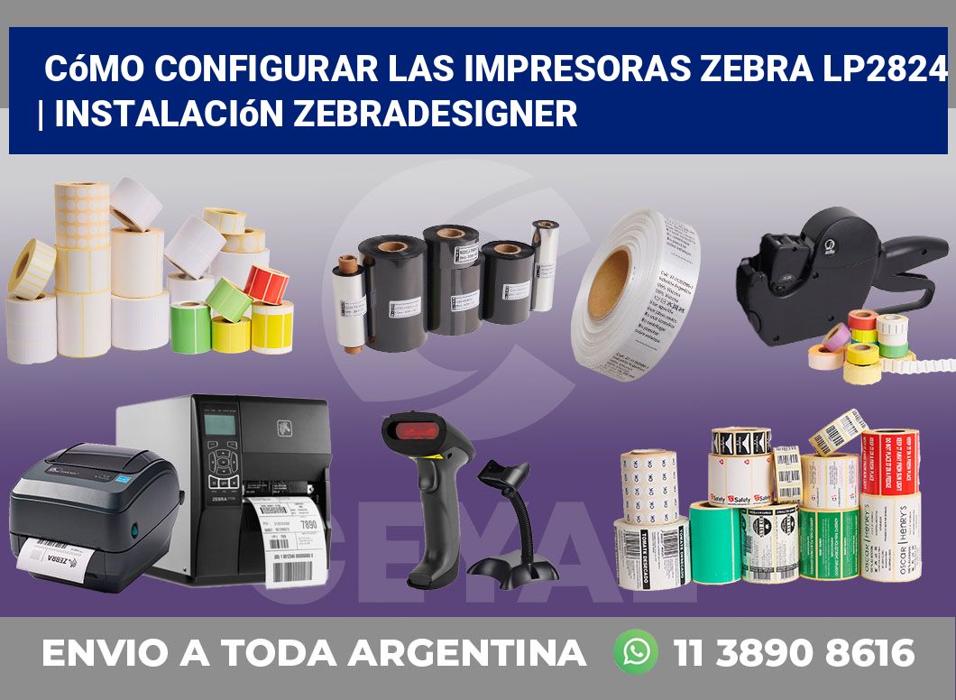 Cómo configurar las impresoras Zebra LP2824 | Instalación ZebraDesigner