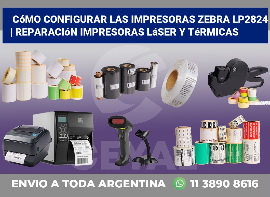 Cómo configurar las impresoras Zebra LP2824 | Reparación impresoras láser y térmicas