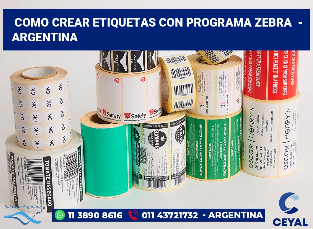 Como crear etiquetas con programa zebra - Argentina