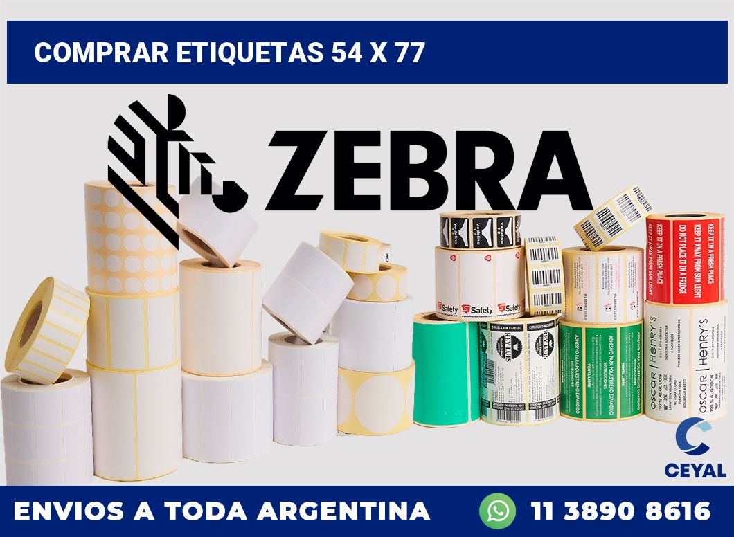 Comprar etiquetas 54 x 77
