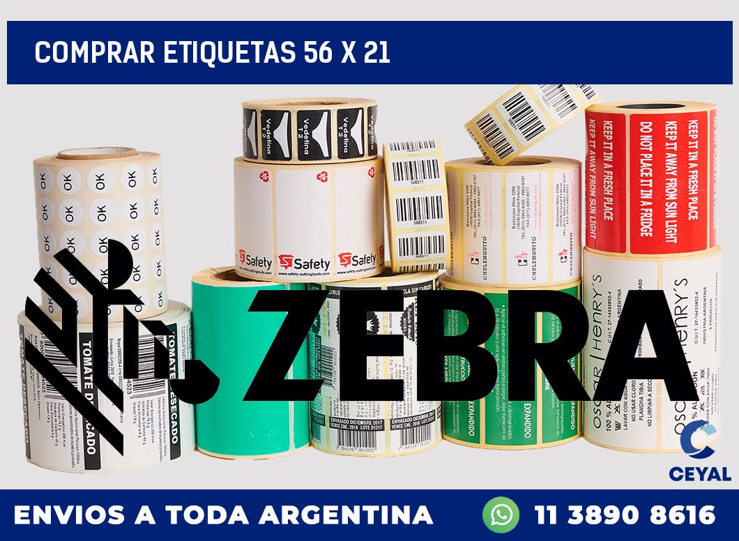 Comprar etiquetas 56 x 21