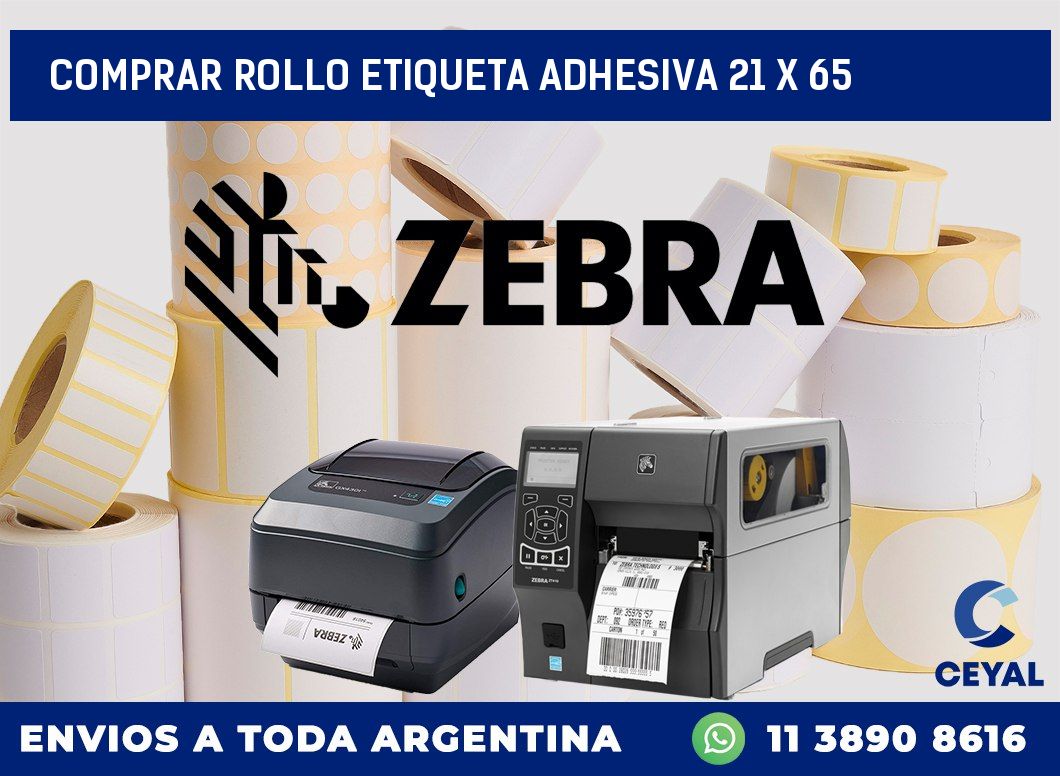 Comprar rollo etiqueta adhesiva 21 x 65