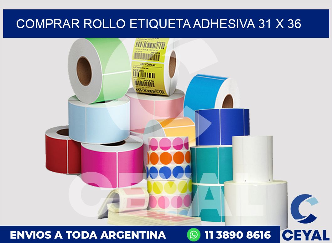 Comprar rollo etiqueta adhesiva 31 x 36