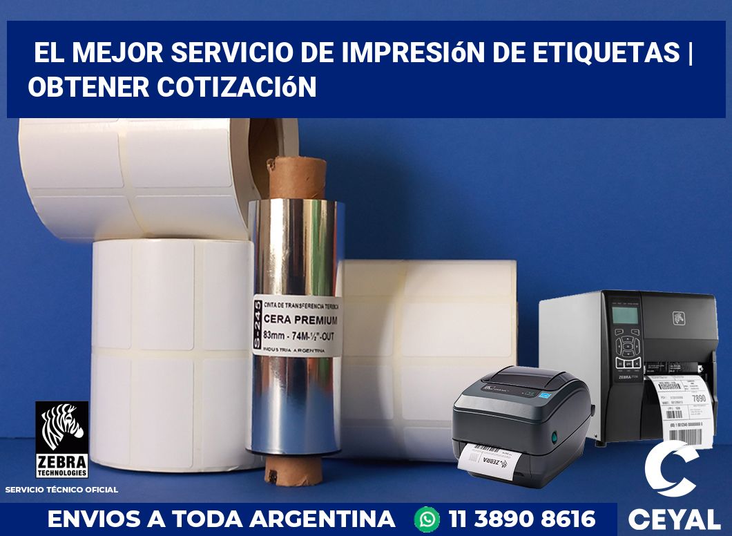 El mejor servicio de impresión de etiquetas | Obtener cotización