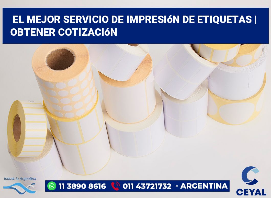 El mejor servicio de impresión de etiquetas | Obtener cotización