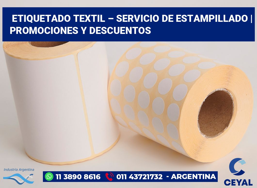 Etiquetado textil – servicio de estampillado | Promociones y descuentos