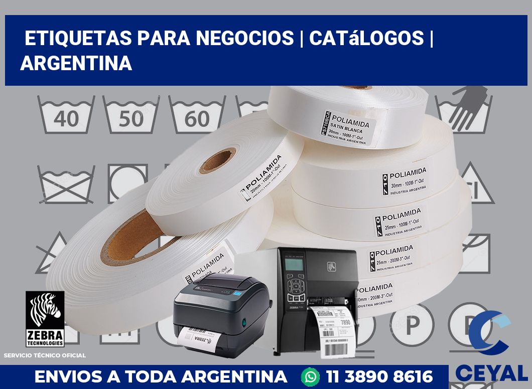Etiquetas para negocios | Catálogos | Argentina