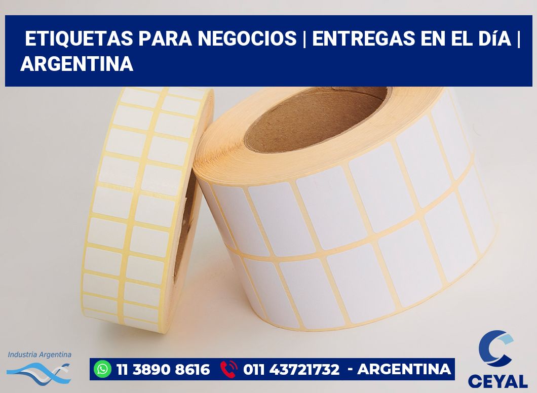 Etiquetas para negocios | Entregas en el día | Argentina