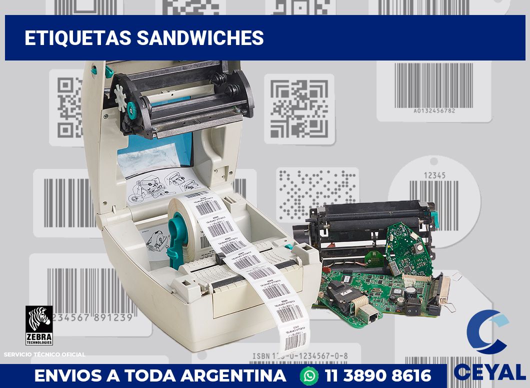 Etiquetas sandwiches