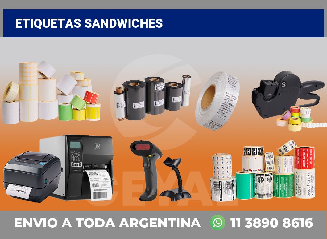 Etiquetas sandwiches
