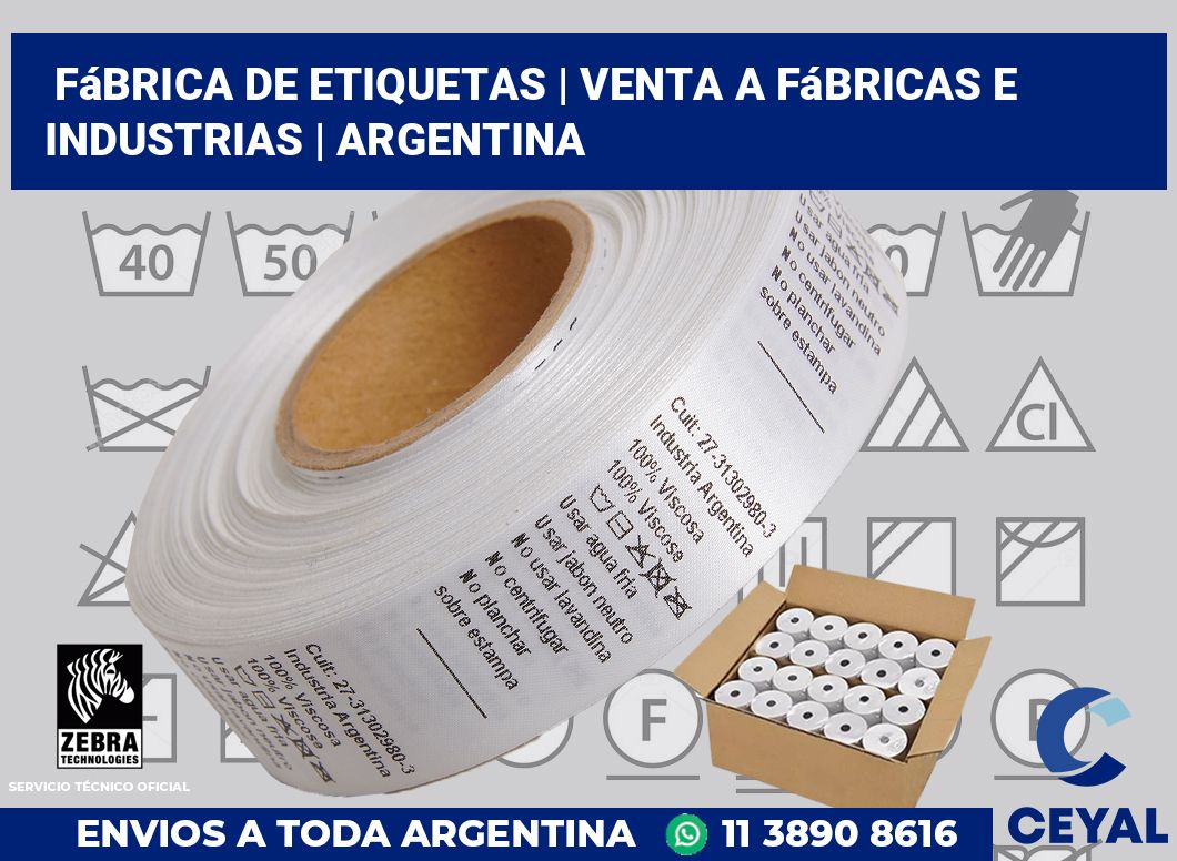 Fábrica de etiquetas | Venta a fábricas e industrias | Argentina