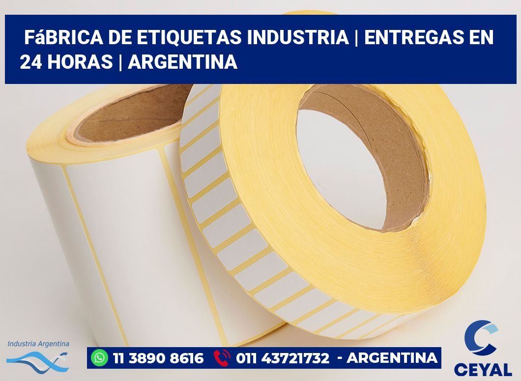 Fábrica de etiquetas industria | Entregas en 24 horas | Argentina