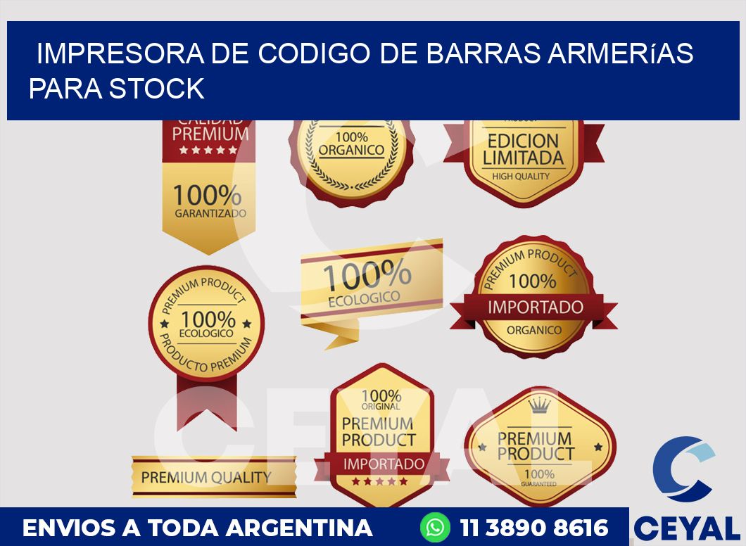 Impresora de codigo de barras Armerías para stock