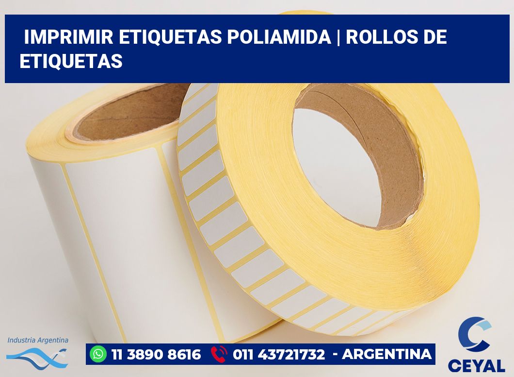 Imprimir etiquetas poliamida | rollos de etiquetas