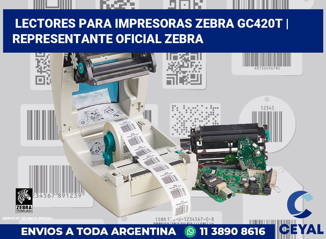 Lectores para impresoras Zebra GC420t | Representante oficial Zebra