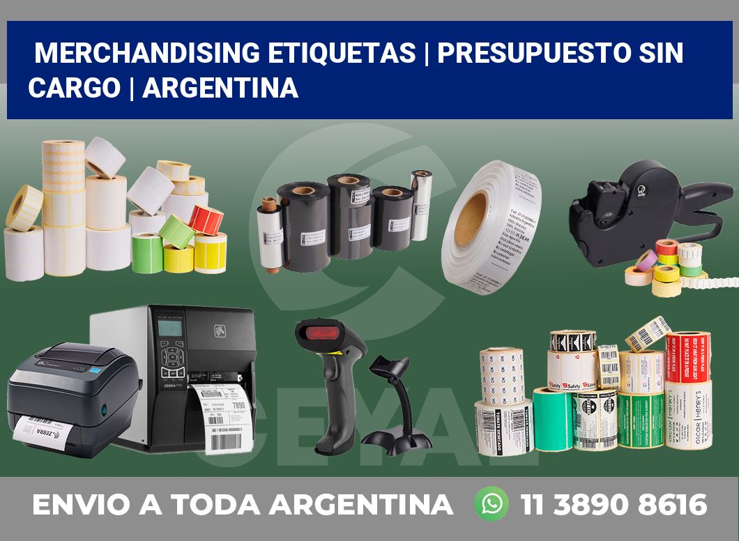 Merchandising etiquetas | Presupuesto sin cargo | Argentina