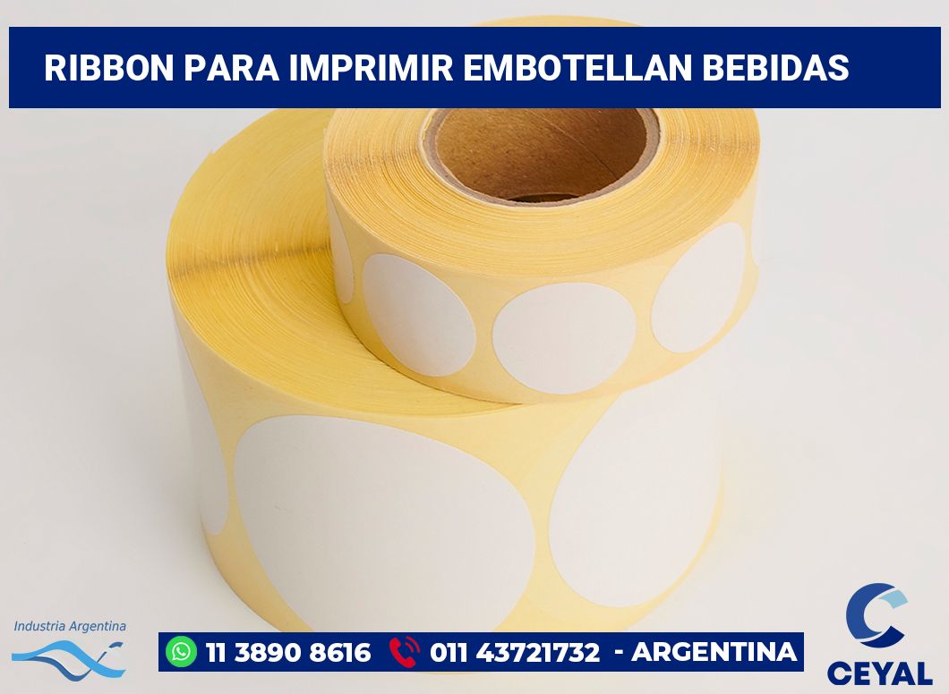 Ribbon para imprimir Embotellan bebidas