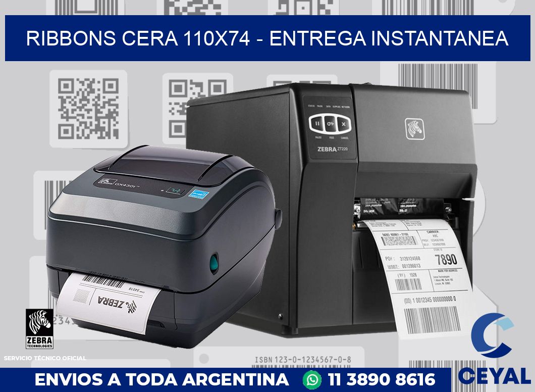 Ribbons cera 110x74 - entrega instantanea