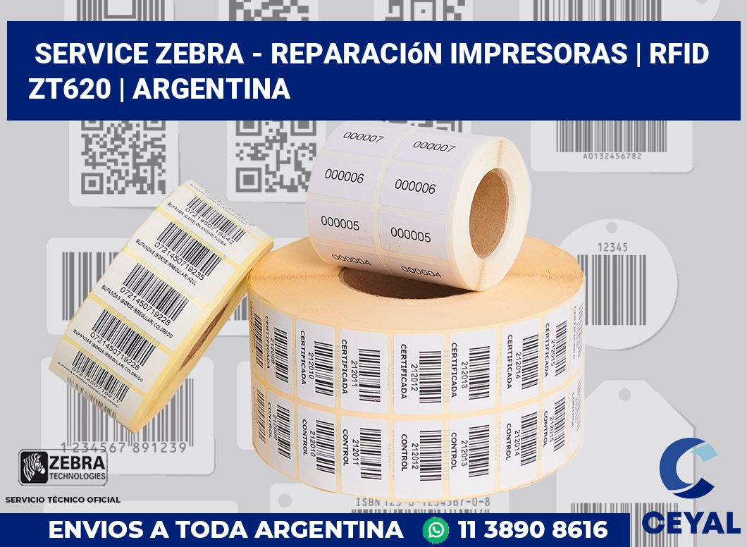 Service Zebra - Reparación impresoras | RFID ZT620 | Argentina