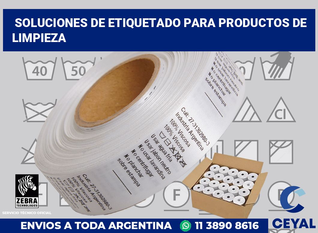 Soluciones de Etiquetado para productos de limpieza
