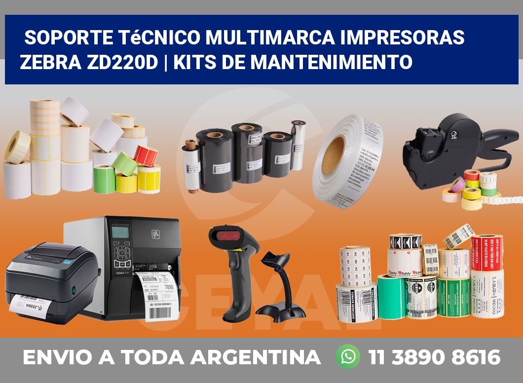 Soporte técnico multimarca impresoras Zebra ZD220d | Kits de mantenimiento