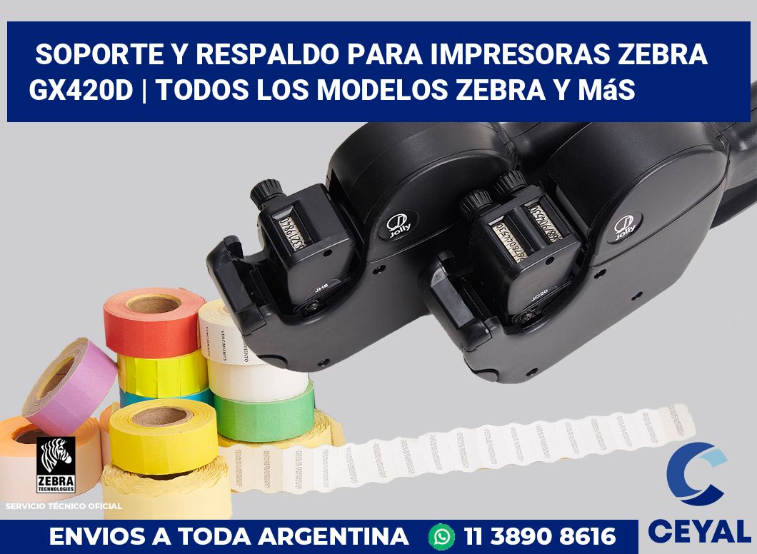 Soporte y respaldo para impresoras Zebra GX420d | Todos los modelos Zebra y más