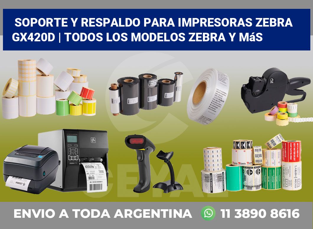 Soporte y respaldo para impresoras Zebra GX420d | Todos los modelos Zebra y más