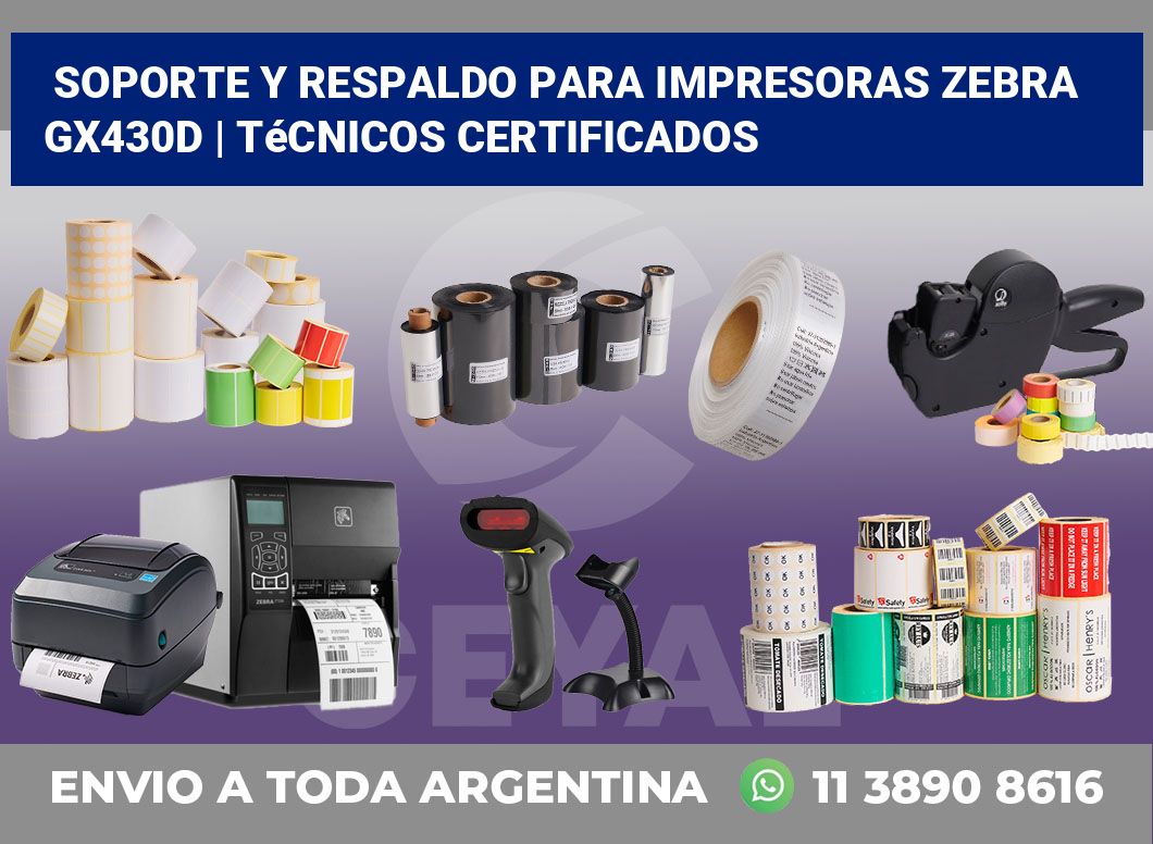 Soporte y respaldo para impresoras Zebra GX430d | Técnicos certificados