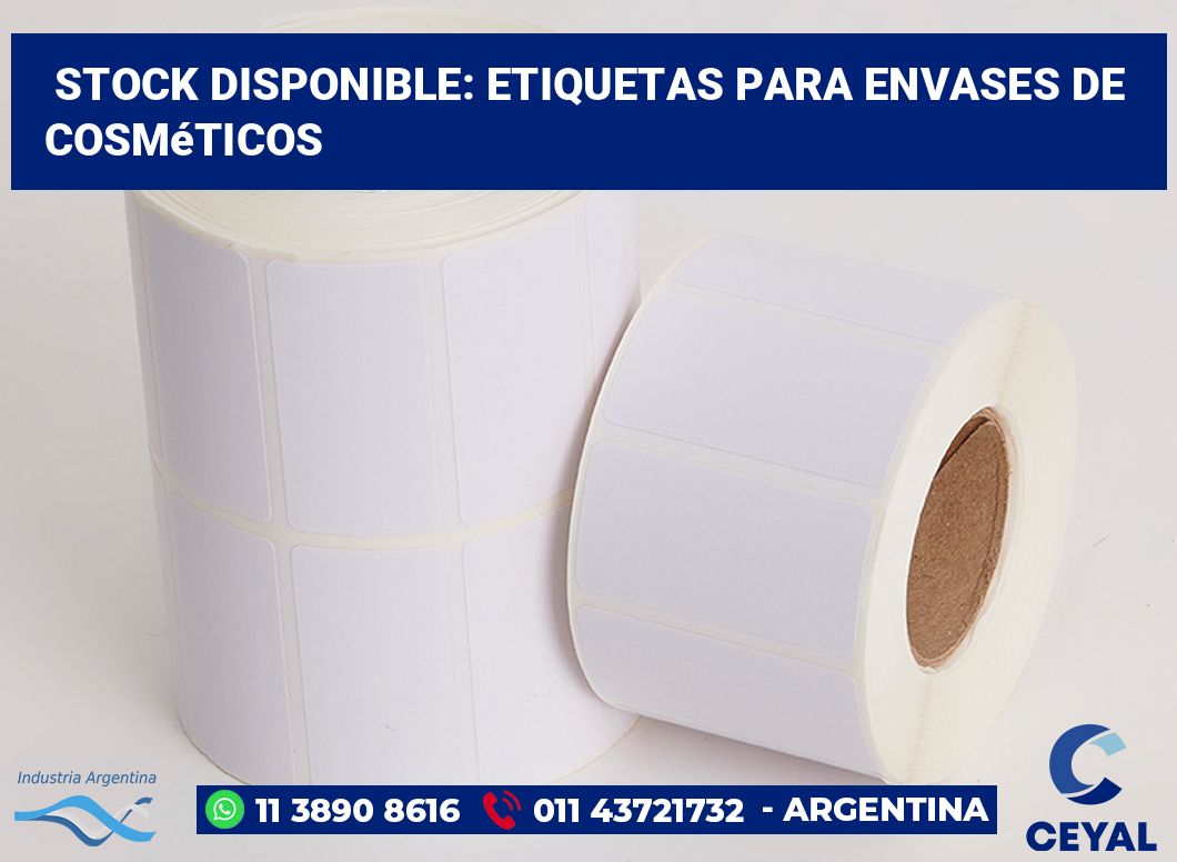 Stock Disponible: Etiquetas para Envases de Cosméticos