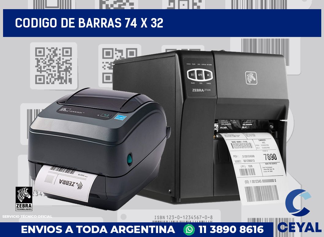 codigo de barras 74 x 32