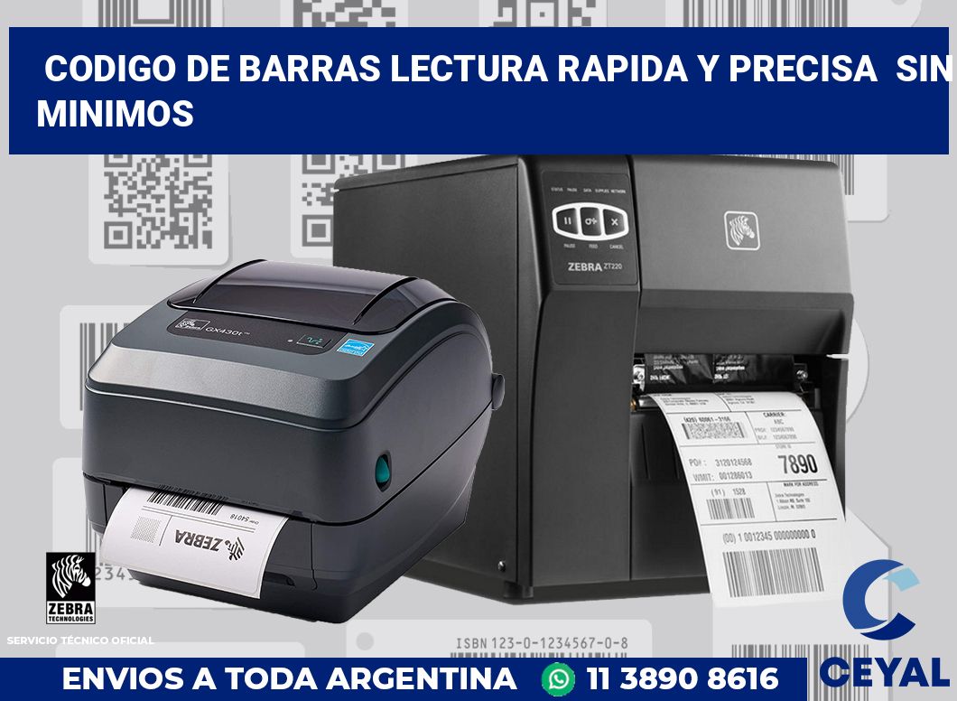 codigo de barras lectura rapida y precisa  sin minimos