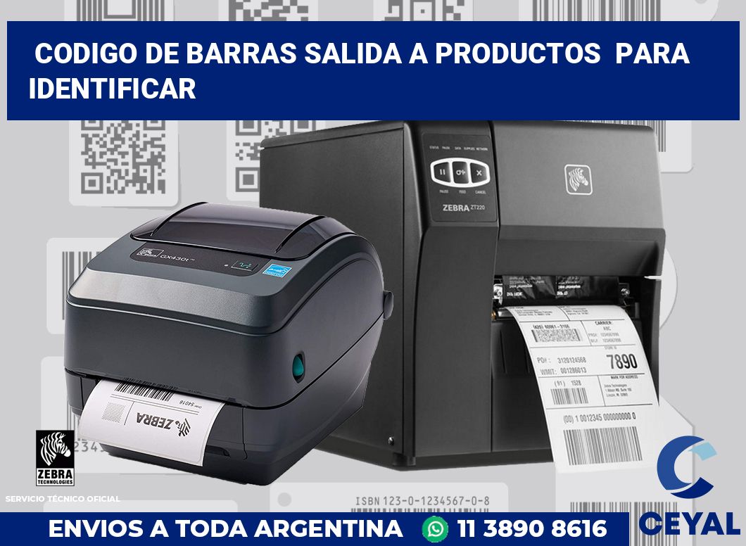 codigo de barras salida a productos  para identificar