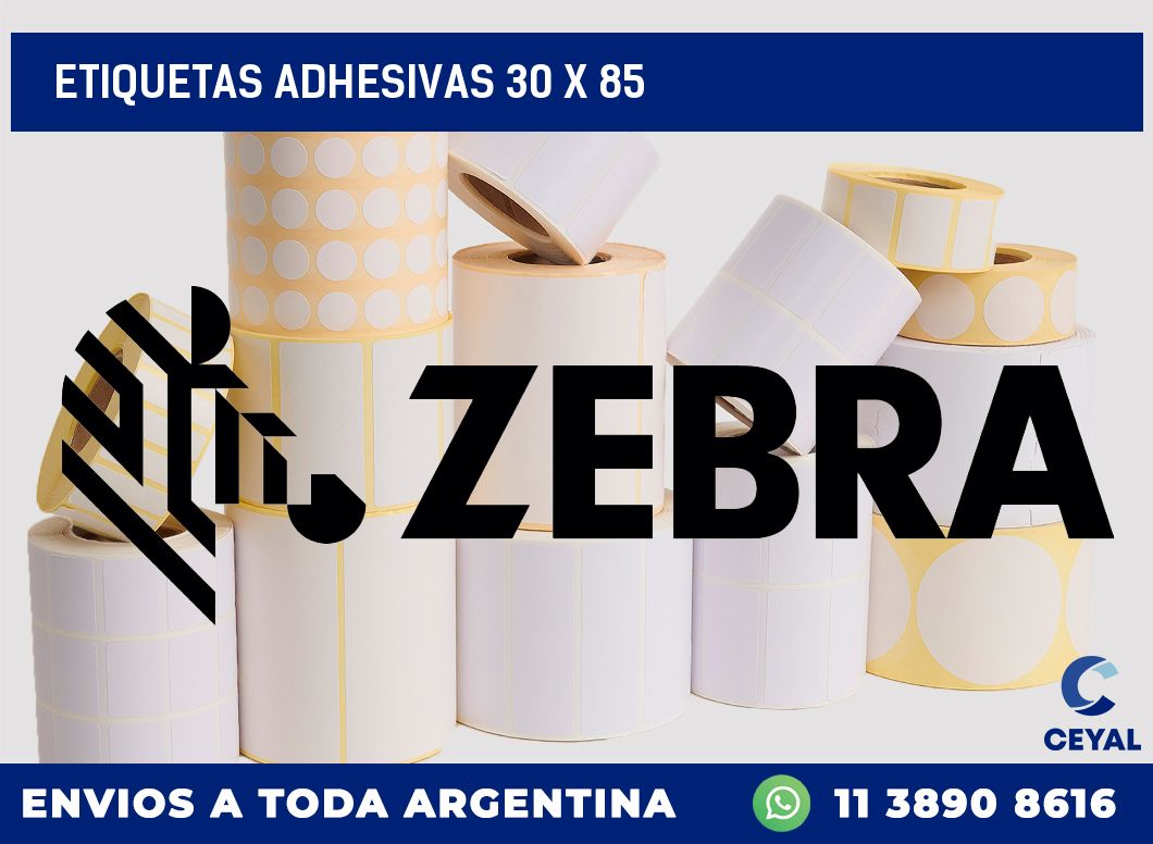 etiquetas adhesivas 30 x 85