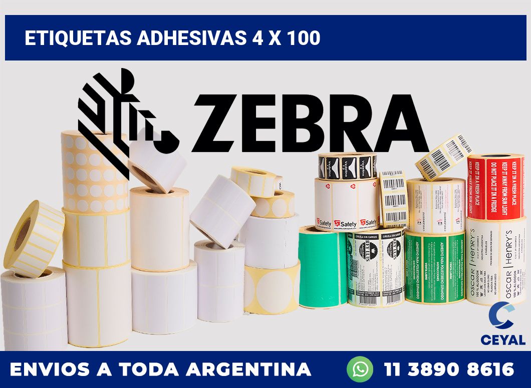 etiquetas adhesivas 4 x 100