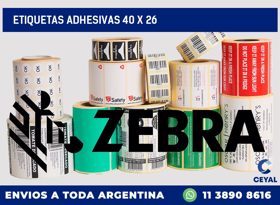 etiquetas adhesivas 40 x 26