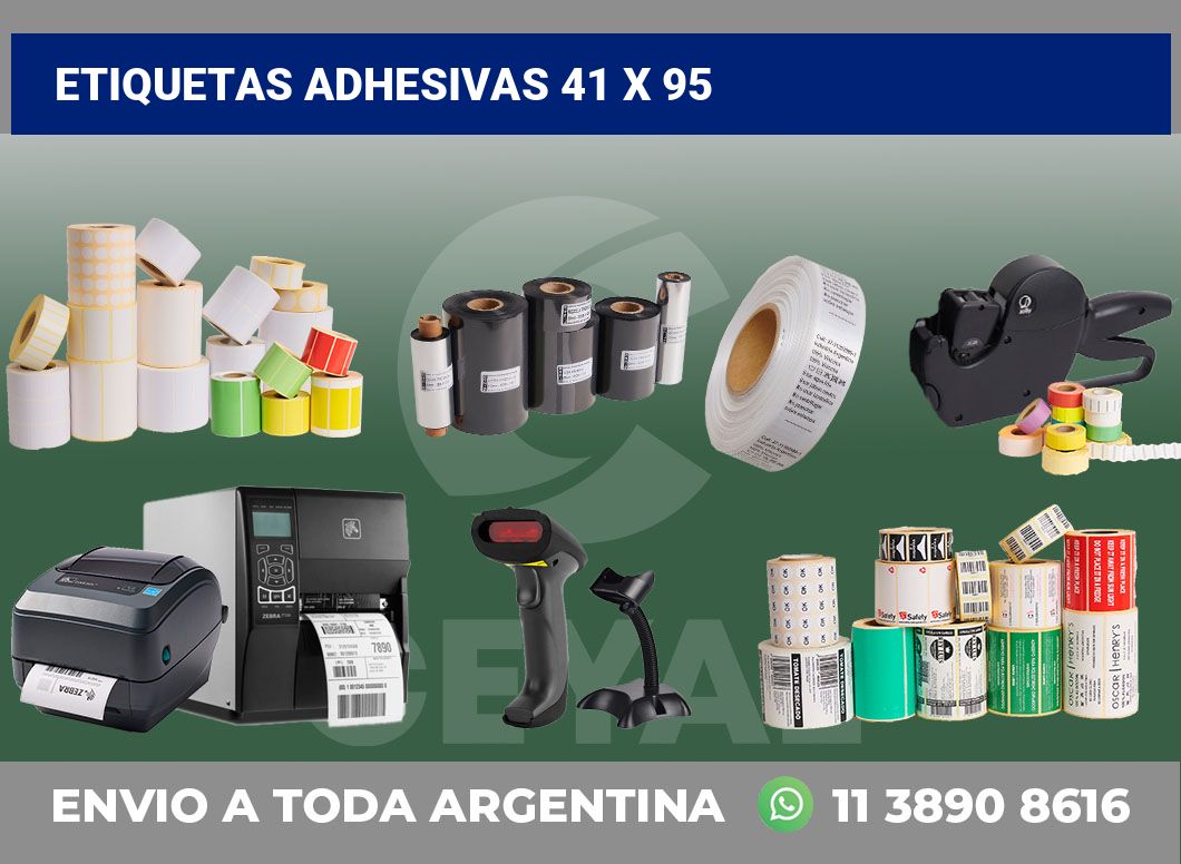 etiquetas adhesivas 41 x 95