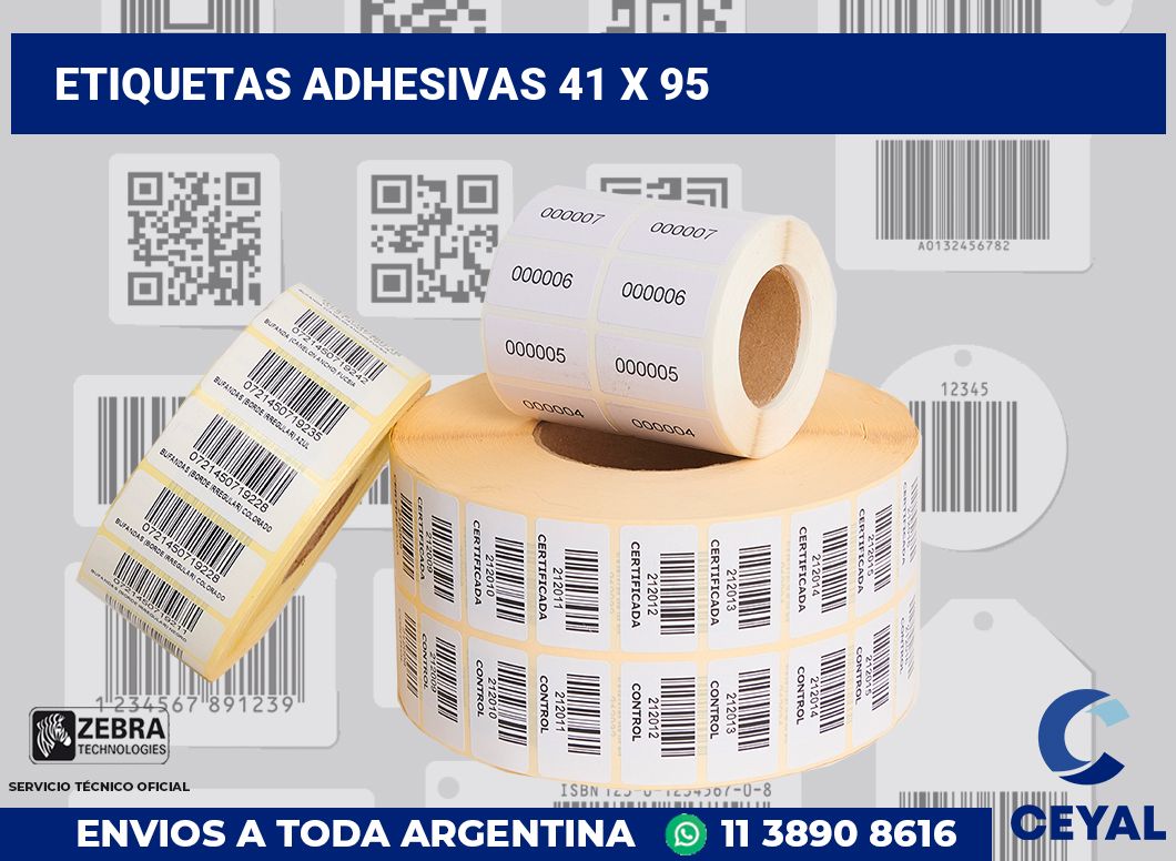 etiquetas adhesivas 41 x 95