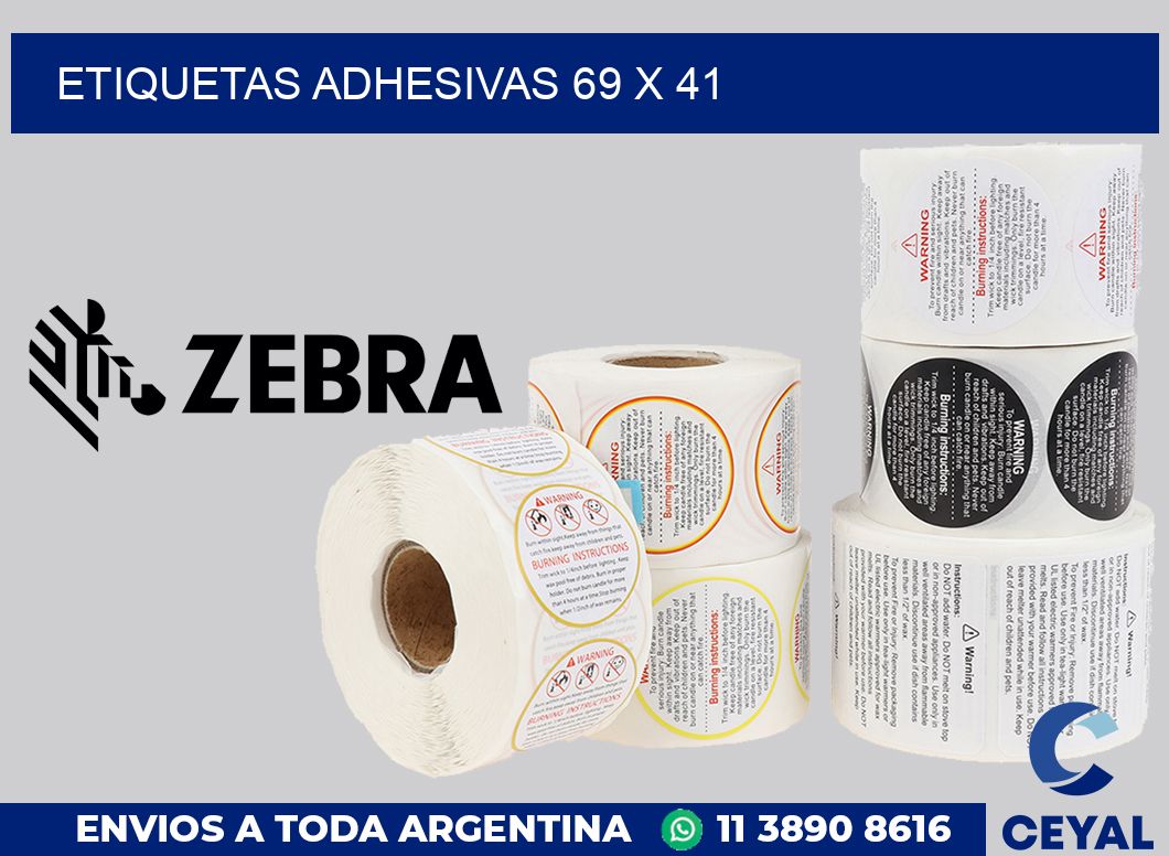 etiquetas adhesivas 69 x 41