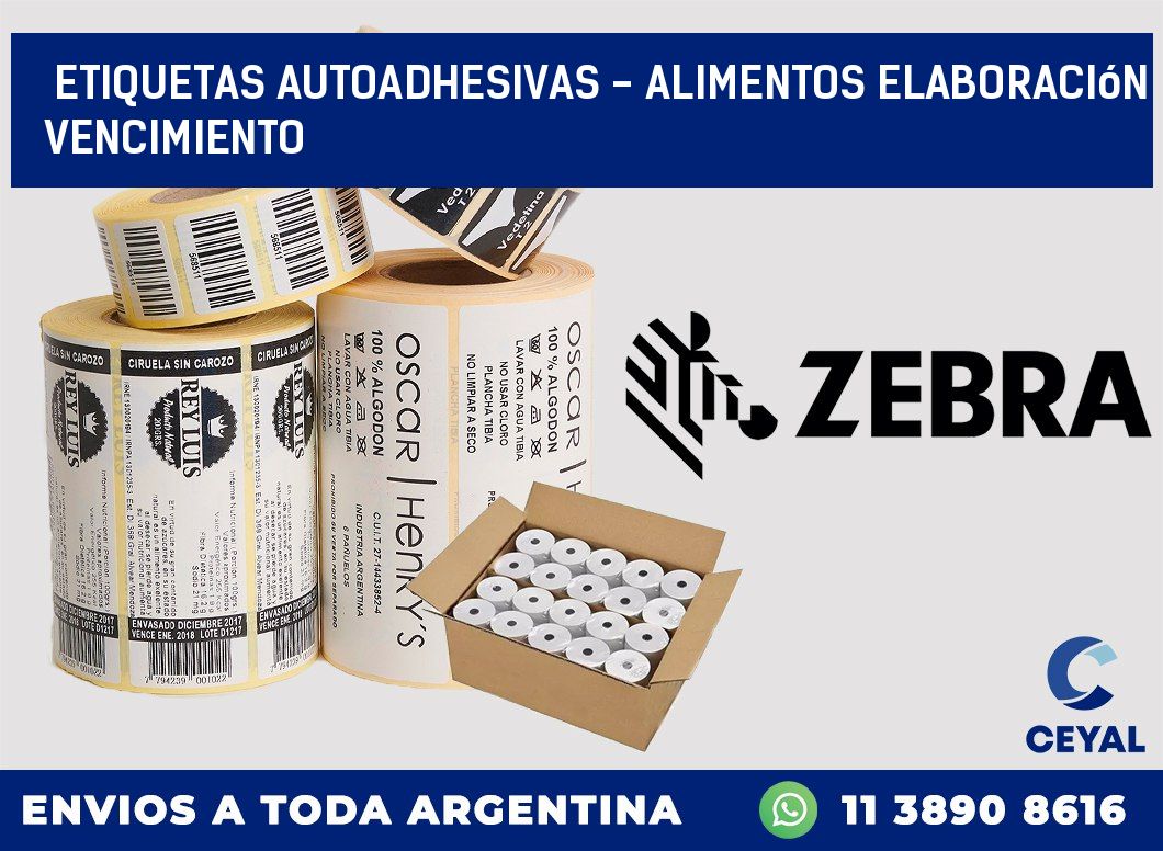 etiquetas autoadhesivas – alimentos elaboración vencimiento