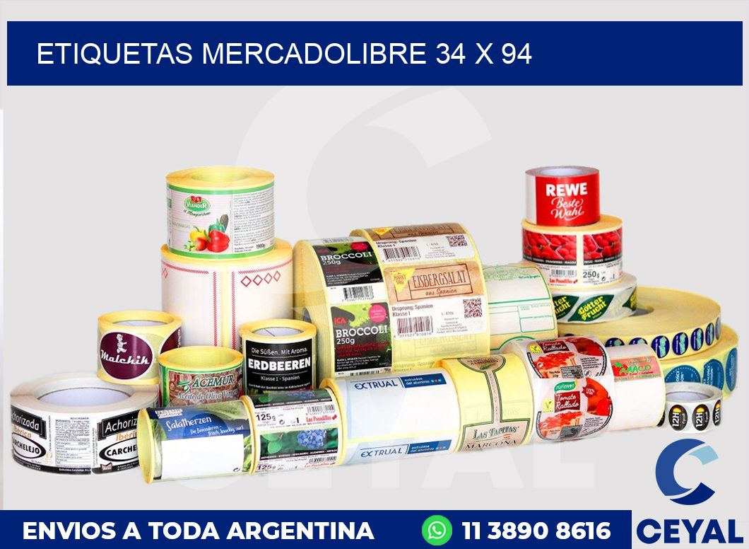 etiquetas mercadolibre 34 x 94