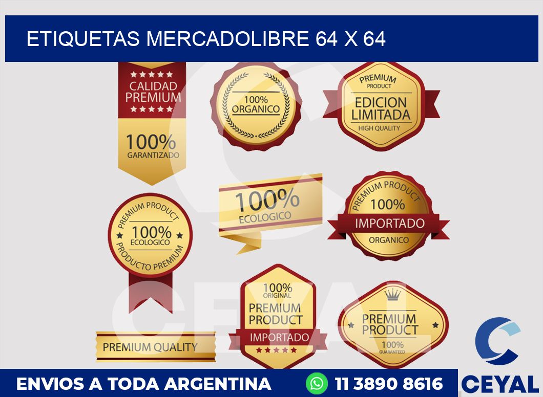 etiquetas mercadolibre 64 x 64