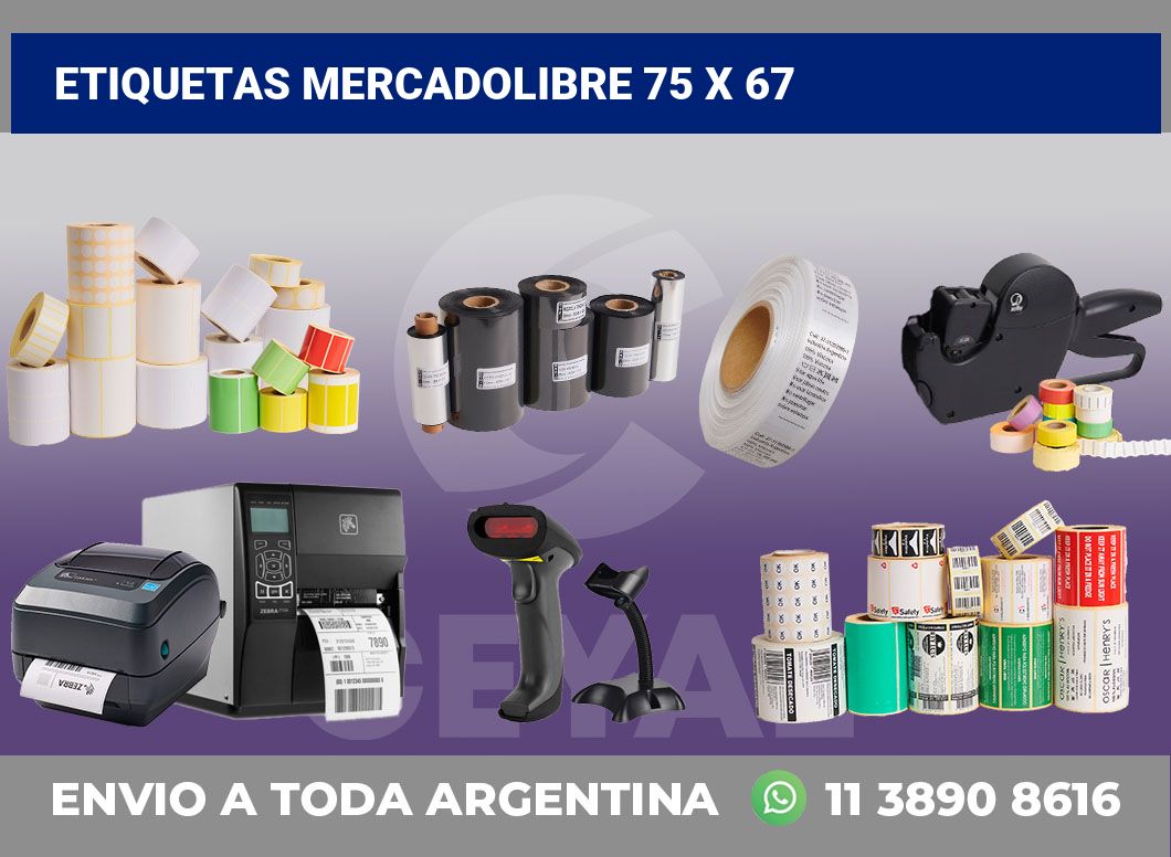 etiquetas mercadolibre 75 x 67