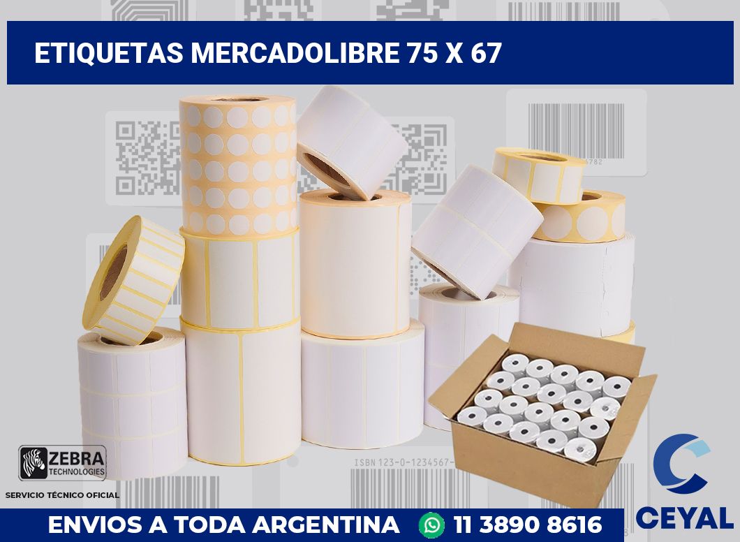 etiquetas mercadolibre 75 x 67