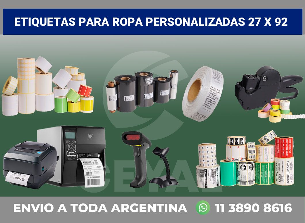 etiquetas para ropa personalizadas 27 x 92