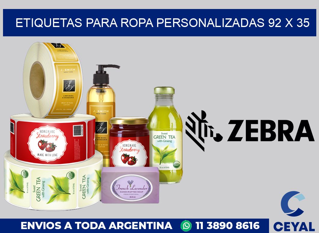 etiquetas para ropa personalizadas 92 x 35