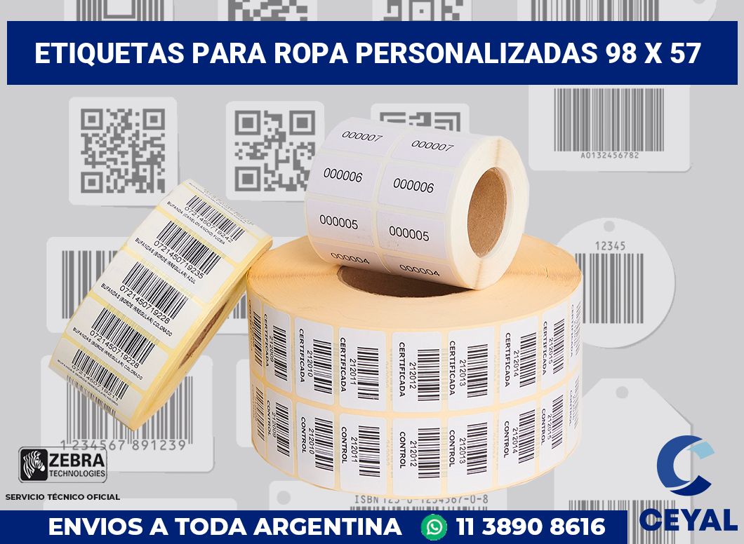 etiquetas para ropa personalizadas 98 x 57