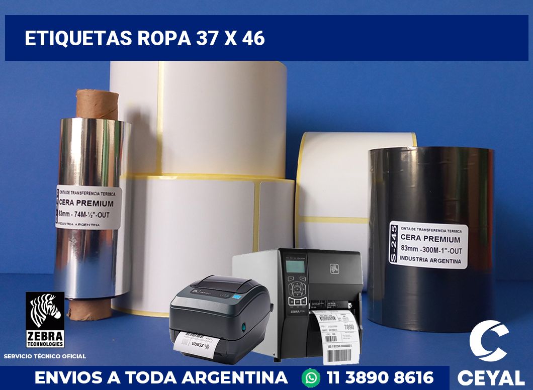 etiquetas ropa 37 x 46